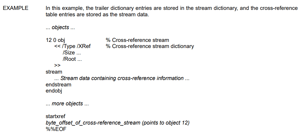 cross-reference streams